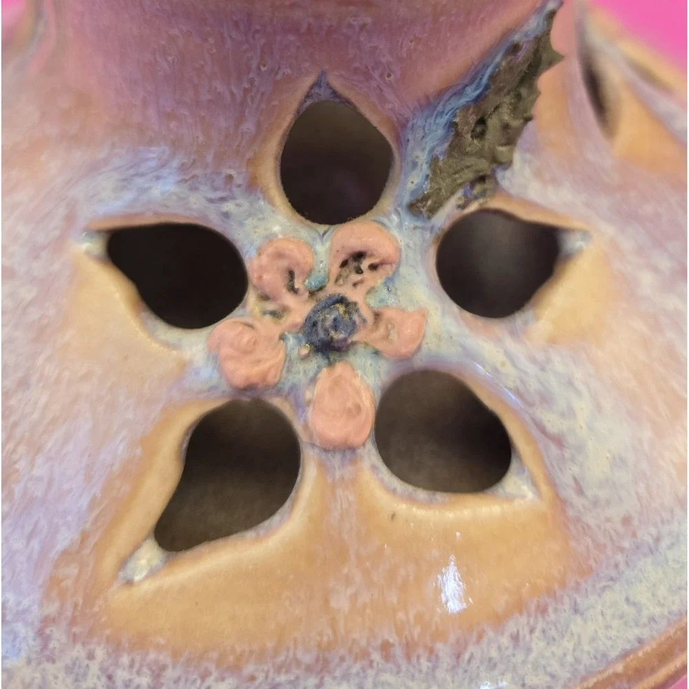 Candle Holder  Ceramic , Hand Thrown.  2 Piece Glazed Finish.‎